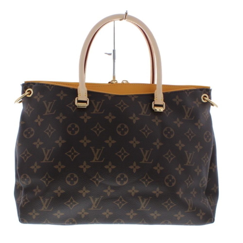 Louis Vuitton Pallas Monogram Yellow Leather 2way Gold